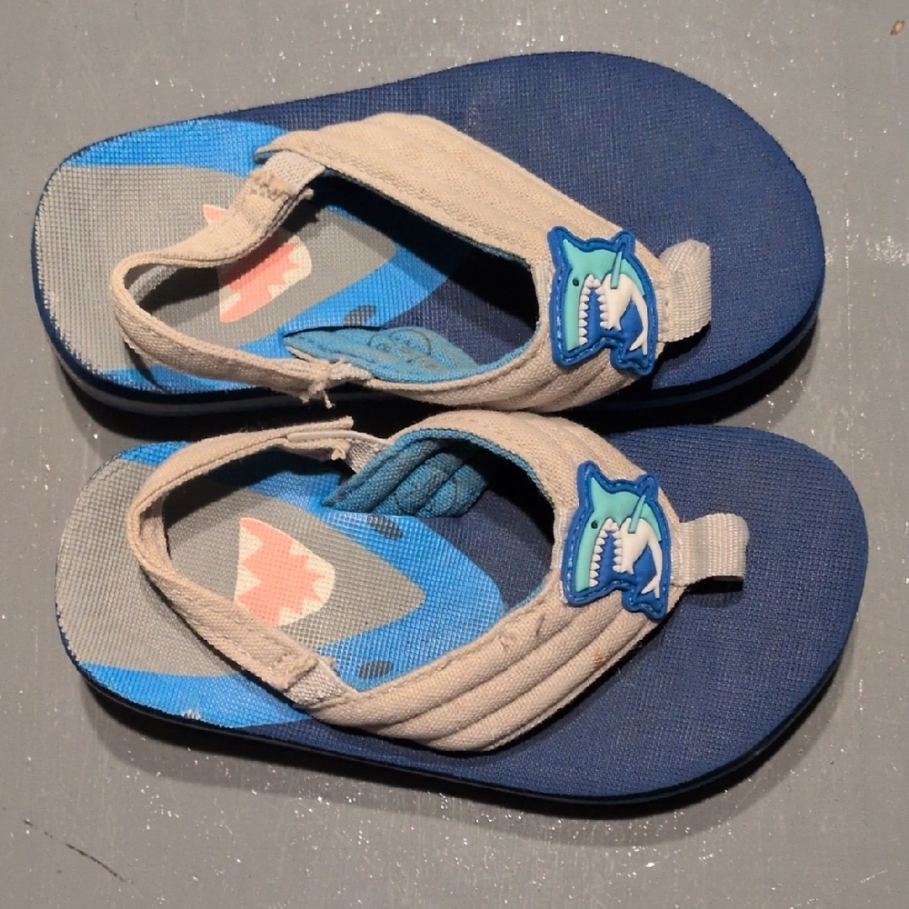 Kids Blue Shark Sandals